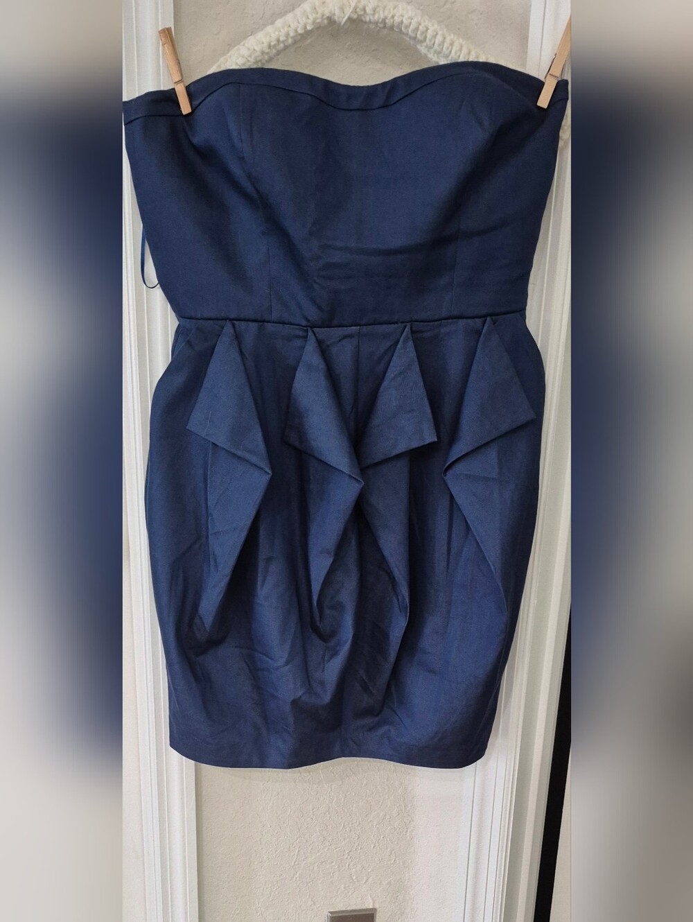 Jessica Simpson- Strapless Navy Blue Cocktail Dress! Lined!